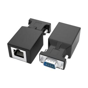 2 cái RS232 để Ethernet chuyển đổi 9 để RJ45 Adapter cho khoảng cách dài truyền dữ liệu cho CAT5E/Cat6 cáp PVC nhà ở