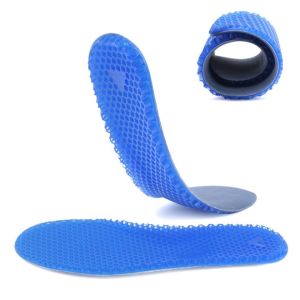 1Pair Soft Silicone Gel Honeycomb Massaging Insoles Sports Running Shoe inserts Pad for men women