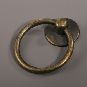 🔥🔥🔥Aofulai ที่จับประตูเฟอร์นิเจอร์ห่วงทรงกลมสไตล์วินเทจ2ชิ้นมือจับลิ้นชักตู้อัลลอยสำหรับแต่งตัว