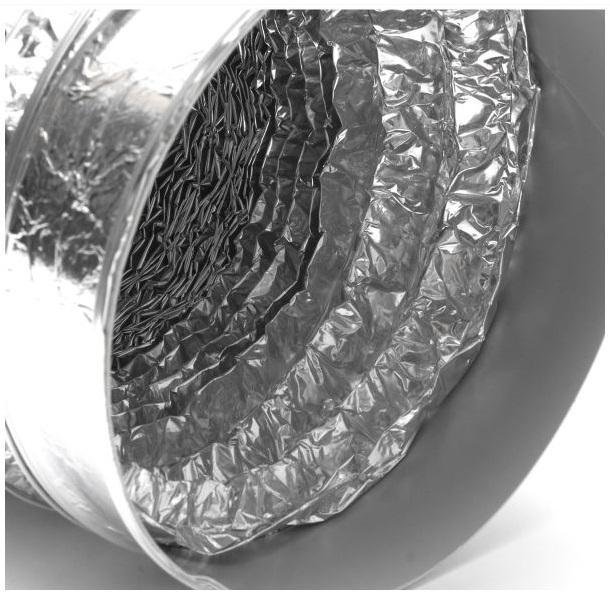 Flexible Aluminum Air Duct 4 inches x 10 meters Aluminum Foil Flexible ...