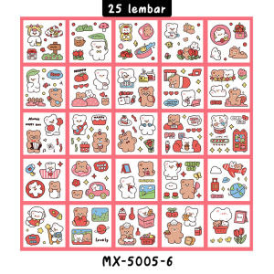 Sticker Aesthetic Dekorasi DIY Motif Lucu Waterproof Hiasan Diary Scrapbook MX-5005 NOMIDE