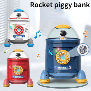 New Rocket Piggy Bank Electronic Password ATM Money Box Saving Box For Coin Deposit Cash Safe Kid Gift Home Decoration