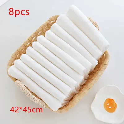 8PCS Baby Gauze Diapers 42x45cm 100% Cotton For Newborn Baby Nappy Changing Washable Reusable Double Layer Soft Baby Towels