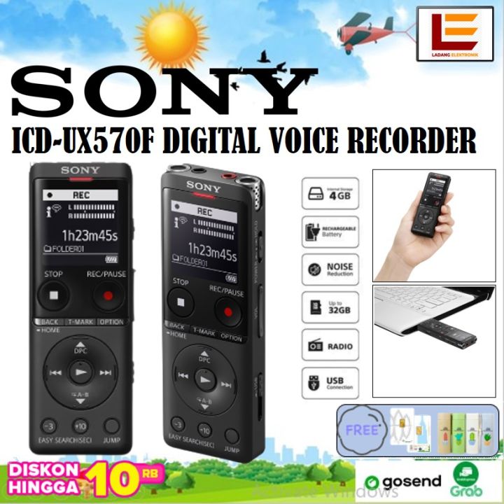 Sony Icd Ux570 Digital Voice Recorder Lazada Indonesia