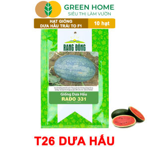 Hạt Giống Dưa Hấu Lai F1 Greenhome Gói 10 Hạt Dễ Trồng Quanh Năm Nảy Mầm Cao T26