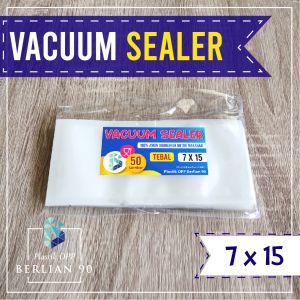 Plastik Vacum Makanan 7x15 Cm - Plastik Vacum Bag Sealer isi 50 Lbr