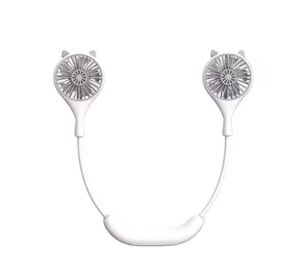Ready stock  summer lazy hanging neck fan portable ubs charging mini small fan mini outdoor sports portable folding