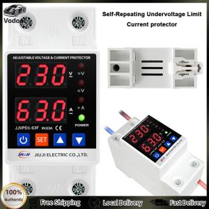 [Auto Vodool]Over Under Voltage Protector 40A/63A 220V Overvoltage Over Current Protection Device Din Rail for Home Office Appliance