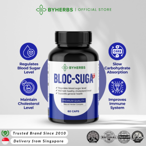 Byherbs Bloc-Suga Plus | Supports Blood Sugar & Heart Health | 60 vege caps