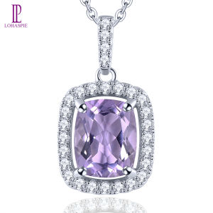 Lohaspie Jewelry Mặt dây chuyền Topaz xanh da trời 3 carat thật 925 Sterling Silver Mặt dây chuyền Topaz xanh da trời tự nhiên Đá Mặt dây chuyền nguyên bản Mặt dây chuyền thời trang cho phụ nữ Trang sức