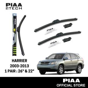 PIAA Si-Tech Silicone Wiper For Harrier 2003 ~ 2013 (26" & 22")