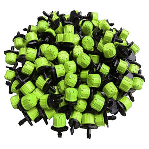 [Jocestyle Mall] 500Pcs 1/4 Inch Adjustable Irrigation Drippers Drip Irrigation Sprinklers Rotating Sprinklers for Watering System
