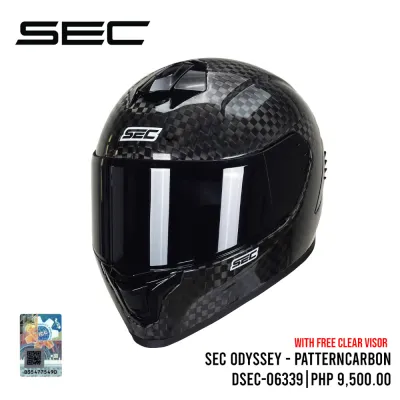 Sec Full Face Helmet For Motorcycle Carbon - Odyssey (M-XL)