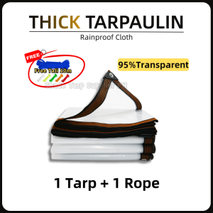Heavy-Duty Trapal Waterproof Tarpaulin Rain Wind Dust Protection Clear Plastic Cover Durable Silver Tarp with Eyelets