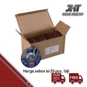 JHT Batu Grinda Poles 4"x6mm Depressed Center Wheel 100x6x16mm Mata Gerinda Las satuan