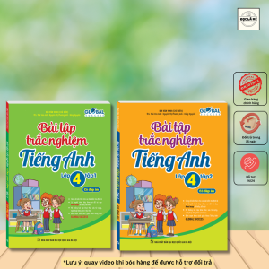 combo 2c GLOBAL SUCCESS - Bài tập trắc nghiệm tiếng anh lớp 4 (tập 1+2) (có đáp án)