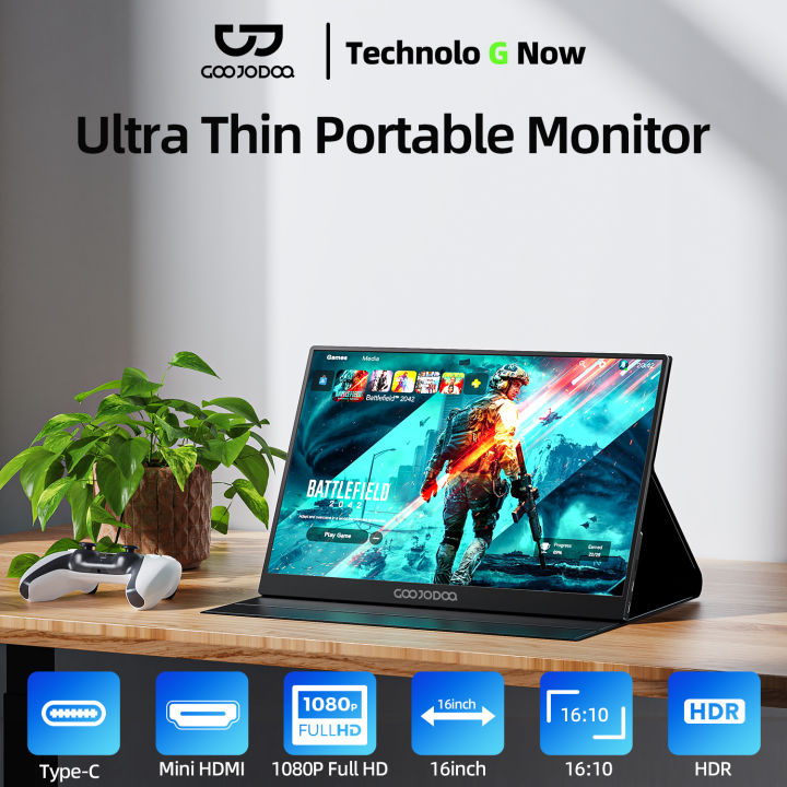 Màn Hình Di Động GOOJODOQ 16/15.6inch FHD 1080P HDMI USB-C 120% SRGB ...