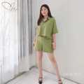 Nika set setelan kemeja oversize wanita linen premium quality. 
