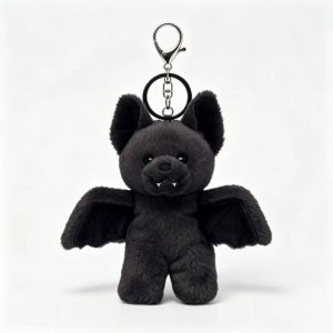 JOYPICKS Phong cách Gothic Móc khóa hình dơi nhồi bông Xây dựng Mềm mại Móc khóa hình thú nhồi bông dơi Thẩm mỹ Búp bê thú cưng dễ thương Quà tặng sinh nhật
