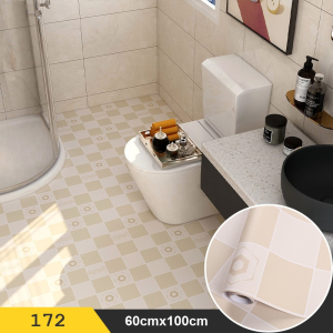 Floor sticker/anti-slip wear-resistant/bathroom self adhesive wallpaper/PVC waterproof kitchen toilet tile ground stickers
