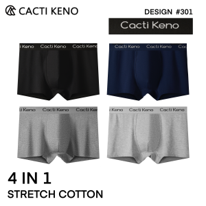 4pcs Cacti Keno Stylish Underwear In Organic Cotton Boxer Briefs For Men In Oversized Sizes 3xl 4xl 5xl