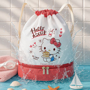 Sanrio Genuine Dry Wet Separation Swimming Bag Boys Girls Large Capacity Outdoor Waterproof Bag Backpack Swimming Dedicated