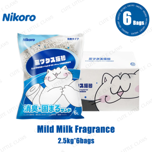 【SG Seller】Nikoro Mixed Tofu Cat Litter 15Kg/30L Dust-Free Odor-Eliminating Flushable Cat Litter