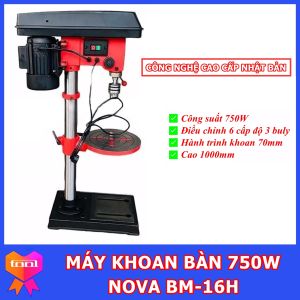 Máy Khoan Bàn Nội Địa Trung Quốc NOVA BM-16H - Công Suất 750W - Đầu Kẹp 16mm
