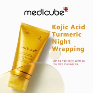 ngủ dạng lột nghệ làm sáng da,Medicube Kojic Acid Turmeric Overnight Wrapping Peel Off Mask 75ml