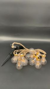 Halloween String Lights Outdoor Solar USB Powered 10 LED Rope Shatterproof Globe Bulbs Smart Power Indicator 8 Lighting Modes IP65 Waterproof Backyard Party Light