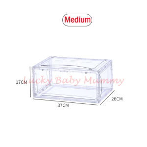 Large Capacity Stackable Magnetic Acrylic Side Open Display Sneakers Shoes Boxes Sneaker Storage Shoe Rack