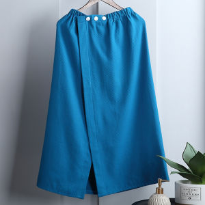 Pure Cotton Waffle Bathrobe Women Wearable Bandeau Style Bath Towel Absorbent and Easy To Dry Shower Wrap