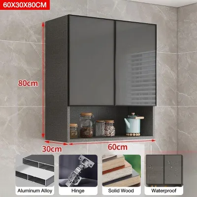 Aluminum Kitchen Cabinet Wall Anti Termite Glass Pantry Cabinet Hanging Cabinet For Kitchen Storage