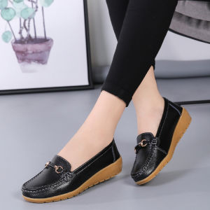 Free Shipping New WomenS Flats Mom Shoes Spring Versatile Korean-Style Loafers WomenS Flat Casual Shoes