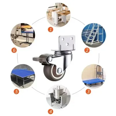 Đồ nội thất Bánh xe Tủ cho xe đẩy Giường cũi cho bé Bánh xe xoay Bánh Xe Cao Su Mềm Xoay Không Gây Tiếng Ồn Cho Nôi Em Bé