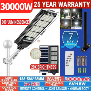 【Best Seller】40000W Solar Lights Buy 1 Take 1 - Outdoor Lighting with Solar Panel Waterproof Dusk to Dawn Solar Powered Security Spot Lights for Porch Patio Yard Garage