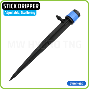 2 Pcs - Stick Dripper Adjustable Flow Scattering 360° - Hidroponik Irigasi Fertigasi