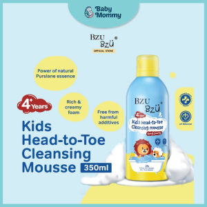 BabymommyBZU BZU Head to Toe Baby Wash 200ml 600ml Oat Milk Shower Cream Travel Kit Cleansing Mousse Shampoo Treatment