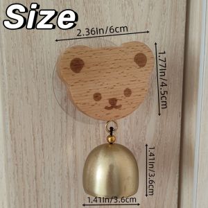 【Adanon】พร้อมส่งกระดิ่งลมประตู ไม้เนื้อแข็ง หมีน้อยน่ารัก ป้องกันการโจรกรรม เตือนความจํา โมบายกระดิ่งลม สําหรับแขวนตกแต่งประตู