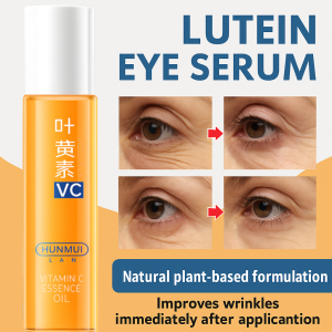 Lutein Wrinkle Reduction Serum Eye Bag Improvement Cream Roll On Massager Vitamin C Nourishes Reduces Dark Circles Eye Care Oil