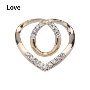 Decorative Silk Round Brooch Shawl Scarf Buckle Scarf Ring Buckle Shawl Brooch Alloy Ring