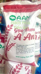 Gạo Thơm  A An bao 20kg ( mền dẻo vừa thơm nhẹ ráo cơm để nguội không khô )