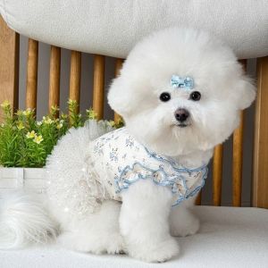 INTOONE Soft Puppy Cat Princess Dress Summer Breathable Dog Puffy Dress Cute Comfortable Corgi Teddy Clothes for Small Dog Cat