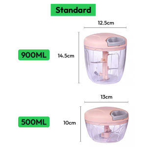 【SG Stock】Vegetable Chopper Mini Blender Garlic Cutter Manual Food Processor Meat Grinder Hand Ginger Crushed Shredder