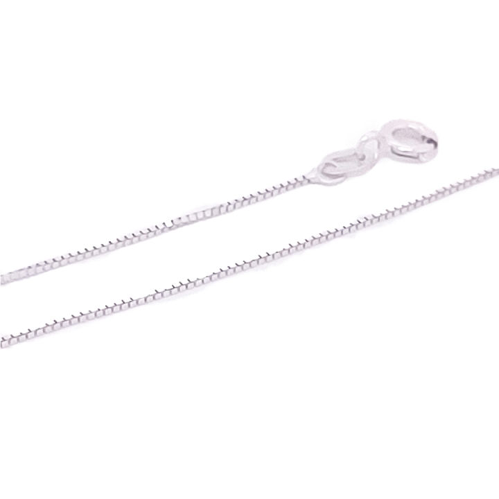 White gold box 2025 chain necklace