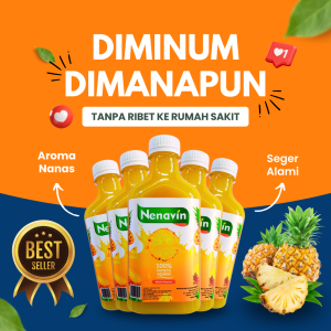 Cuka Nanas Nenavin 300ml Turunkan Diabetes Turunkan Kolestrol Gula darah - Halal - BPOM - COD
