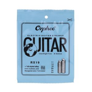 Orphee Electric Guitar Strings RX15 RX17 RX19 Practiced Nickel Plated Steel Guitar Strings Full Set  Anti-Rust Coating  For Electric Guitar With Original Retail Package Guitar Accessories