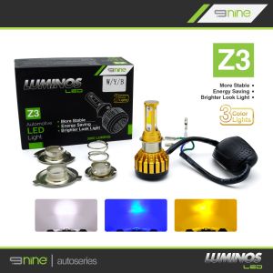 LAMPU LED MOTOR Z2 3 SISI LUMINOS 2 WARNA WHITE YELLOW DAN WHITE ICE BLUE
