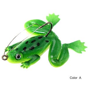 NEXTYOO 5.2g/6cm Bền Di động Sống động như thật Ếch cao su Mồi bass Mồi câu cá mềm Con quay chìm