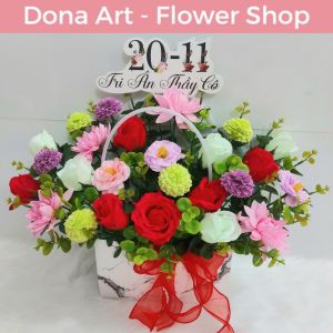 [TẶNG KÈM TÚI VÀ THIÊP] LÃNG  hoa sáp cao cấp mix nhiều màu cực xinh  DONA ART  LH 200 làm  quà tặng 20/10  20/11  14/2  8/3 sang trọng  và ý nghĩa